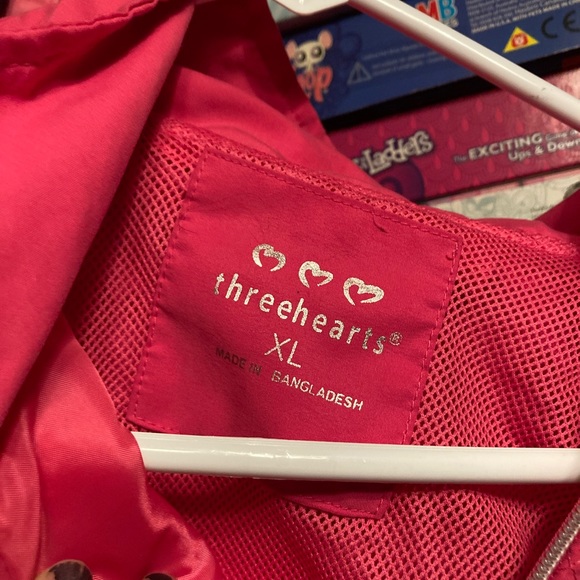 Three Hearts XL Pink Women’s Lightweight Jacket - Picture 3 of 9